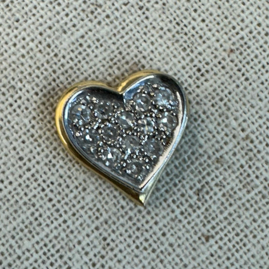 14K gold Heart Pendant set with Diamonds