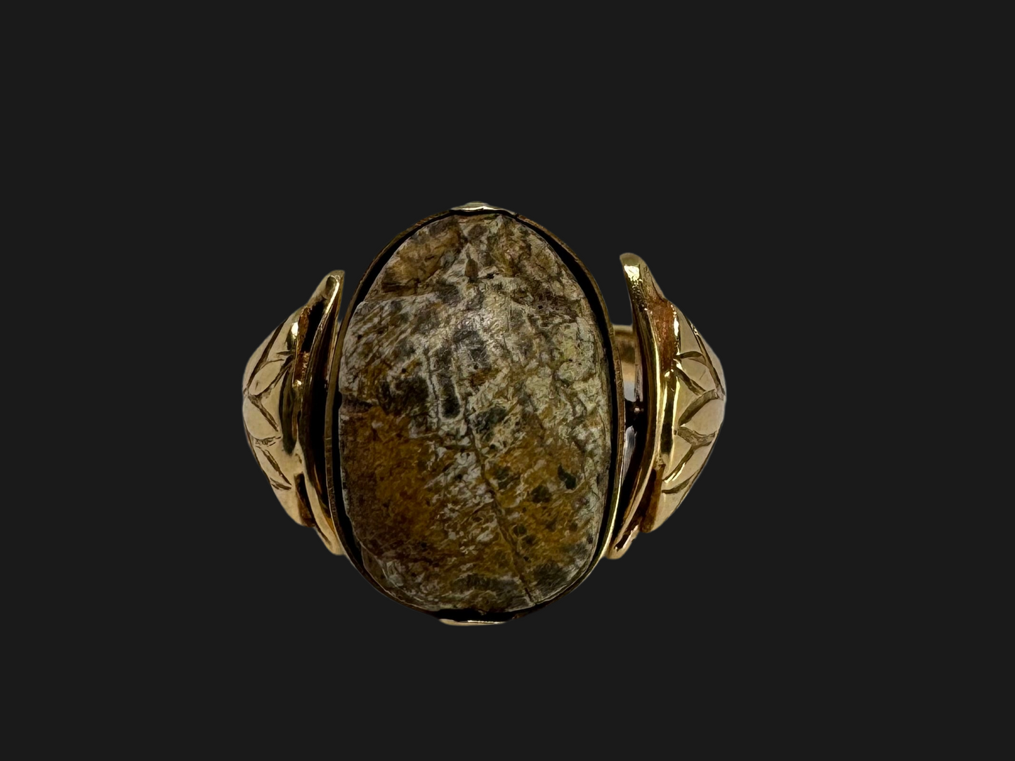 14K gold Egyptian Scarab Ring