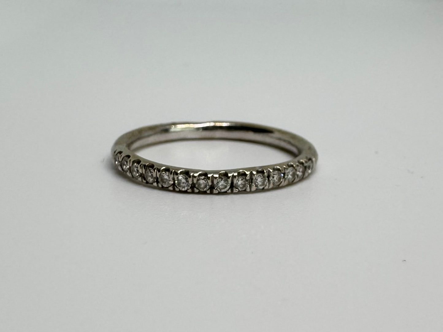 14K gold Half-Eternity ring set with Diamonds