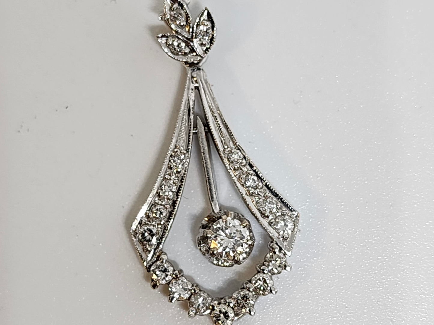 14K gold pendant set with Diamonds