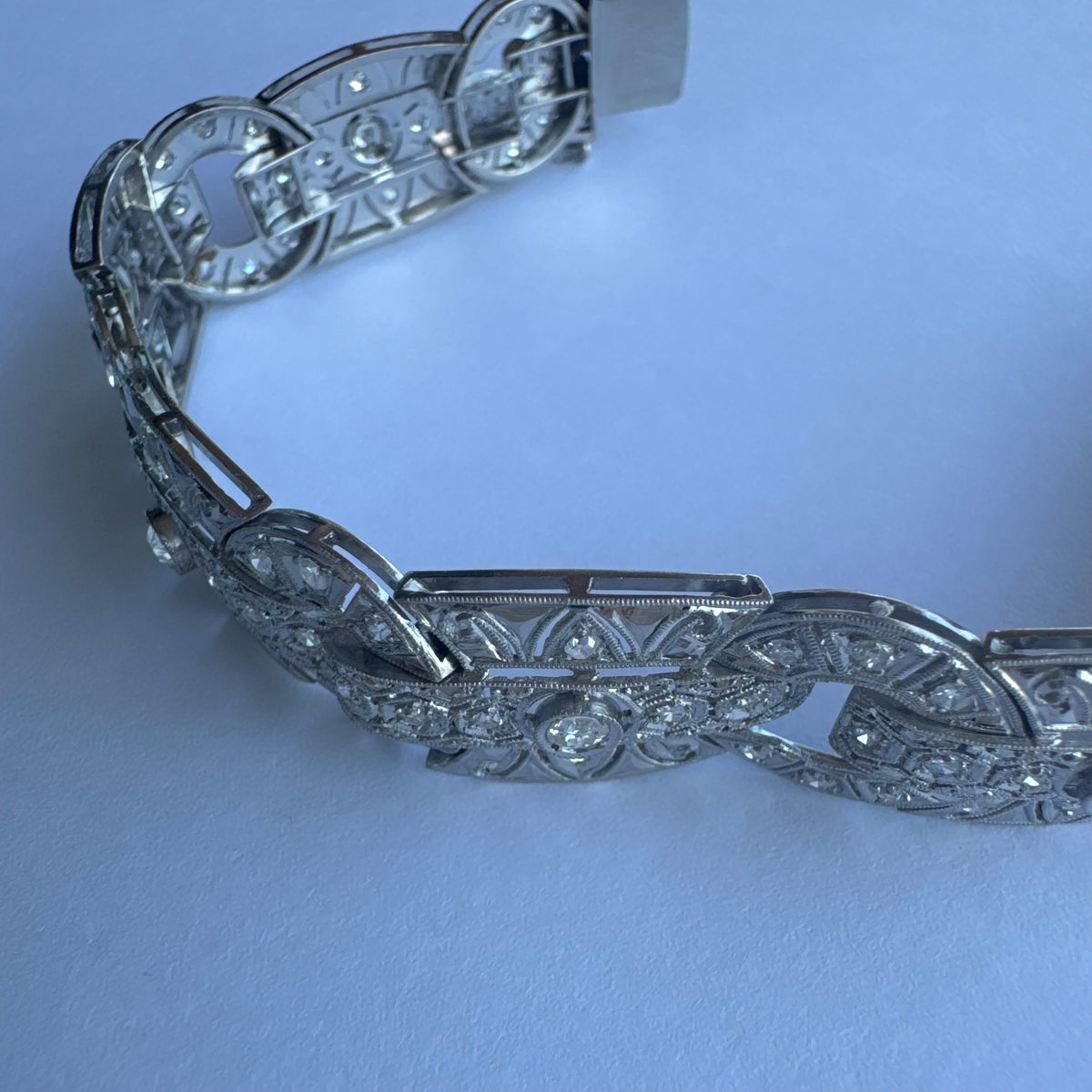 Platinum & Diamond statement Bracelet