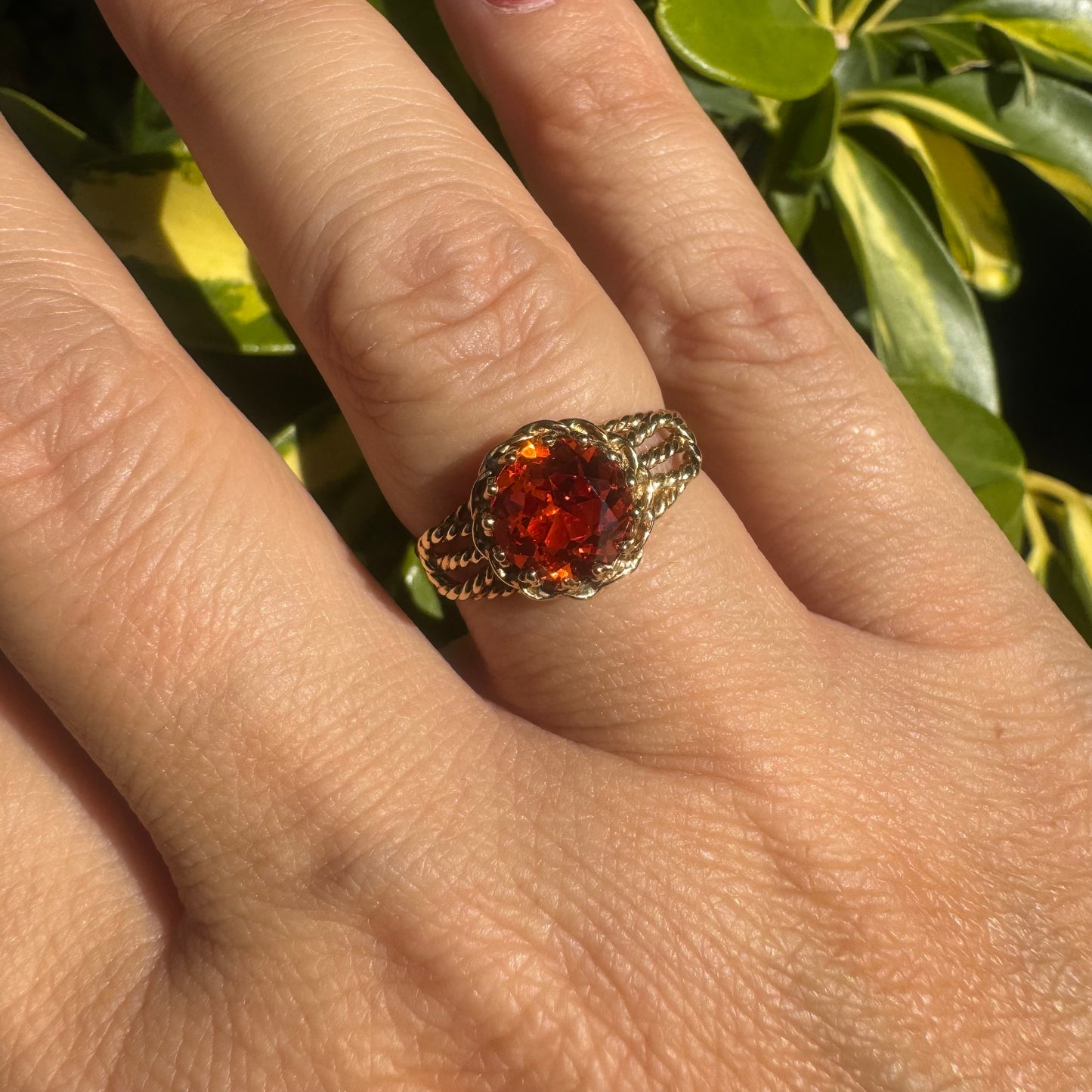 10K gold ring set with Citrine