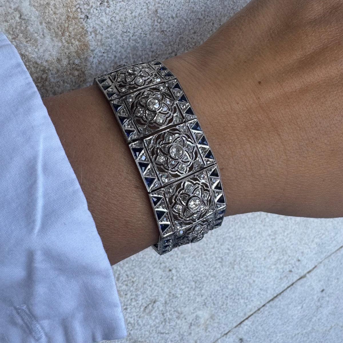 Diamond & Sapphire exceptional statement Bracelet