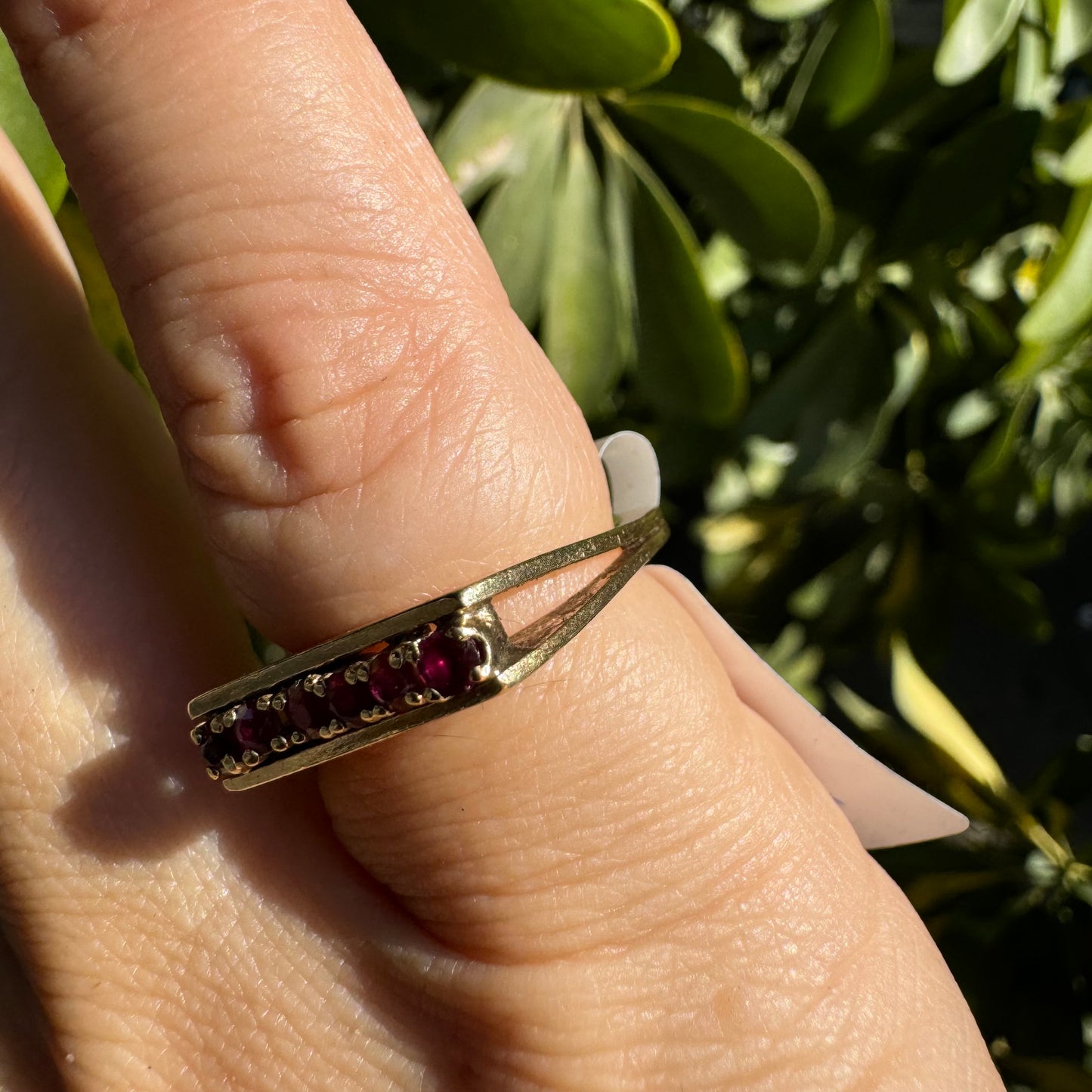 14K gold ring set with Ruby