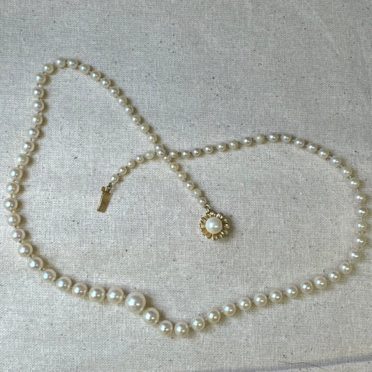 14K gold Pearl necklace