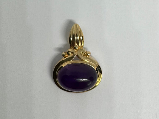 10K gold pendant set with Amethyst