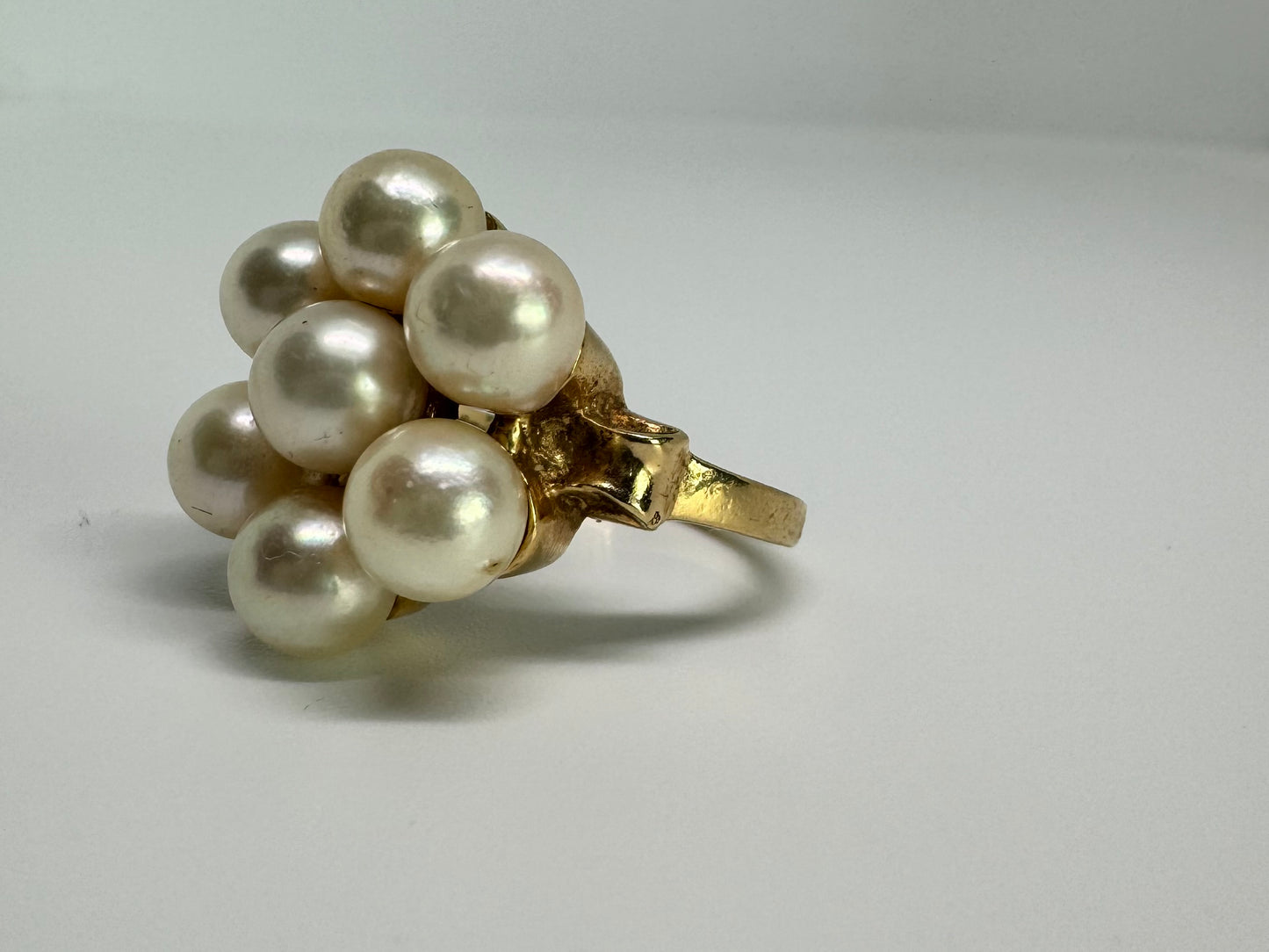 14K Gold Ring Set With 7 Pearls