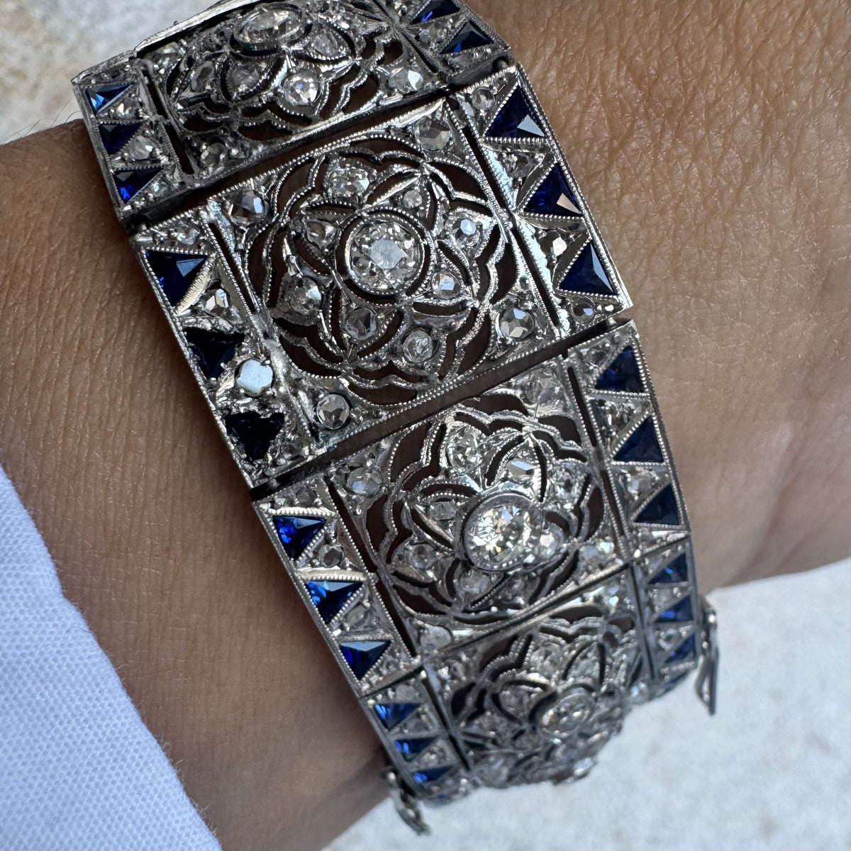 Diamond & Sapphire exceptional statement Bracelet