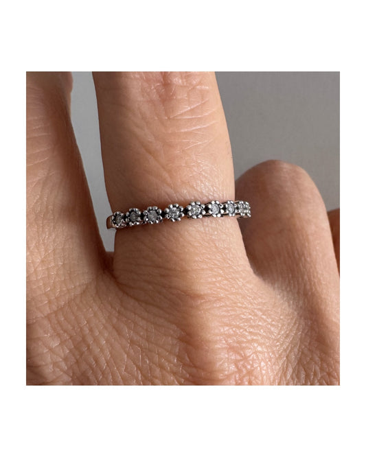 טבעת זהב צהוב 14 קראט משובצת יהלומים