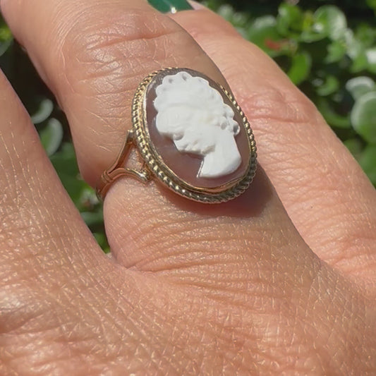 9K gold Cameo ring